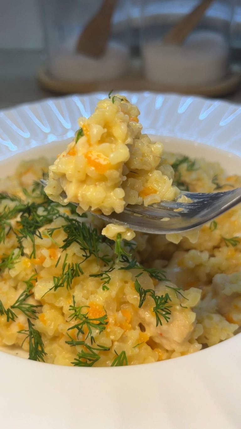 Вершковий булгур з куркою